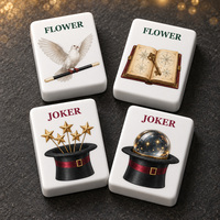 Tapis de jeu de mahjong Magic Top Hat Wand Party 80x80cm, base en caoutchouc antidérapante, réduction du bruit, couverture de table de jeu, vente en gros