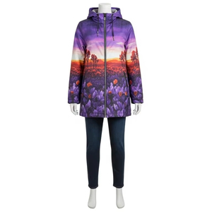 เสื้อโค้ทผ้าโพลีเอสเตอร์ระบายอากาศพิมพ์ลายดิจิตอลแจ็กเก็ตกันลมน้ำหนักเบาสำหรับสวมใส่ทุกวันเสื้อผ้ากลางแจ้งขายส่ง - Product Image 3