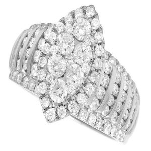 Anillo de compromiso con diseño de racimo helado en corte redondo Moissanite Diamond Hip Hop S925 joyería de moda de plata esterlina para mujer - Product Image 3