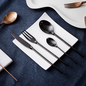 Stainless Steel Flatware Set with Silver Handle Including <b>Fork</b> and <b>Dessert</b> Cutlery Eco-Friendly for Camping and Weddings - Product Image 3