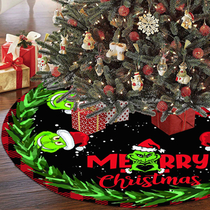 ผ้าคลุมฐานต้นคริสต์มาส ผ้าเนื้อนุ่ม อุ่นสบาย รูปทรงกลม สำหรับตกแต่งบ้านในช่วงเทศกาลคริสต์มาส อุปกรณ์เสริมสร้างบรรยากาศอบอุ่น - Product Image 4