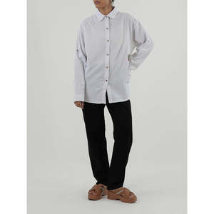 Unze London ABEBA Casual <b>Linen</b> <b>Top</b> Regular Fit with Simple Fashion Element - Product Image 2