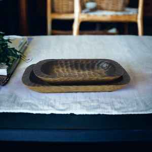 Cuenco de madera de mango tallado a mano negro Natural de estilo moderno decoración del hogar candelabros de mesa de boda de Navidad exhibición de linternas - Product Image 5