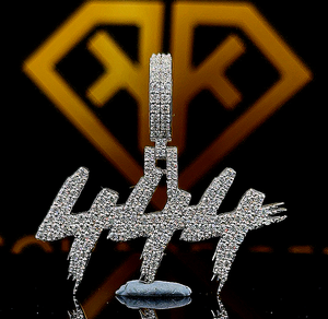 Pendentif Hip Hop numéro personnalisé, pendentif numéro Hip Hop pour homme, pendentif Moissanite, bijoux Ice Out Hip Hop, argent 925 - Product Image 1