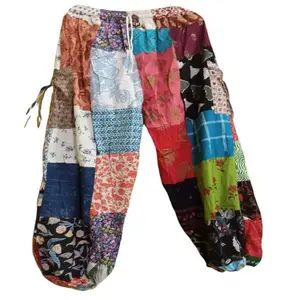 Canapa cotone Mix stile pescatore nepalese botanico Harem pantaloni per uomo donna Boho vita regolare pantaloni tasca nera GM-1322227