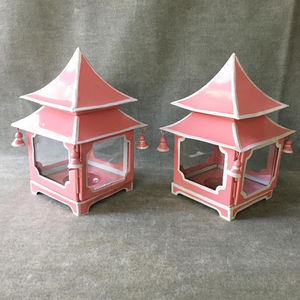 Lanterne Pagode au Design Antique, Peinte à la Main, en Métal, Porte-Bougie Décoratif, Centre de Table, Lanterne pour la Décoration de la Maison et les Événements - Product Image 6