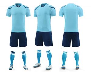 Conjuntos de Uniformes de Fútbol 100% Poliéster para Adultos - Nombres y Números de Equipo Personalizados, Transpirables, de Secado Rápido, Cuello en V, Manga Corta, Duraderos - Product Image 3