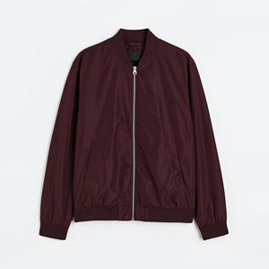 Premium Quality Patchwork Canvas Stand Bomber <b>Jackets</b> for Men Breathable 100% Polyester Material Streetwear Custom Logo Printing - Product Image 4