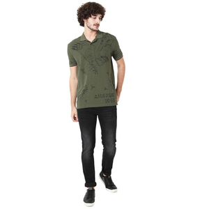 Polo personnalisé pour homme en tissu respirant, col imprimé uni, 100 % coton, logo imprimé, polyester - Product Image 6