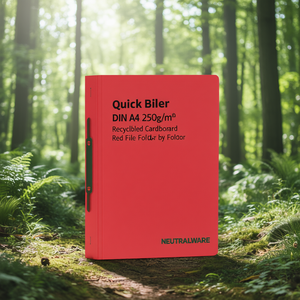 Quick Binder DIN <b>A4</b> 250g/m Recycled Cardboard Red File <b>Folder</b> by NEUTRALWARE - Product Image 3
