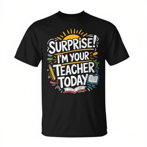 Maglietta Sorpresa 'Ho la Scadenza di Sostituire il Tuo Insegnante Oggi' - per Uso Promozionale - Product Image 2