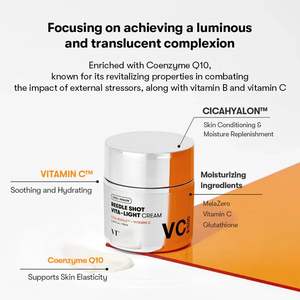 VT REEDLE SHOT VITA-CRÈME LÉGÈRE 50ml Soin coréen pour la peau Crème à la vitamine C Marque privée Centella Hydratation Éclaircissant Apaisant - Product Image 3