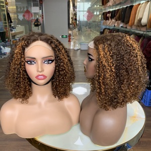 วิกผมบราซิลแบบจัดเรียงเส้นผมอย่างดี ขนาด 12 นิ้ว สี Piano แบบ Pixie Curl พร้อมเชือกผูกผมแบบ 4x4 Lace Closure รุ่น SDD - Product Image 1