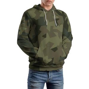 Sudadera con capucha de camuflaje digital para hombre, forro polar transpirable informal con diseño de gran tamaño para otoño, ropa de calle, Sudadera con capucha - Product Image 5