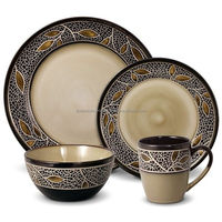 Offre Spéciale – Services de Table en Porcelaine Céramique Écologique Style Américain, Assiettes de Mariage en Marbre Glaçuré Coloré avec Bord Doré