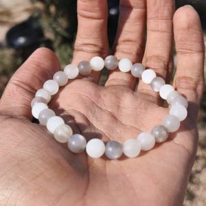 Wholesale Healing Crystal Beaded <b>Bracelets</b> 6mm Natural Agate Silver Plated Luxury Gift for Sale - Product Image 2