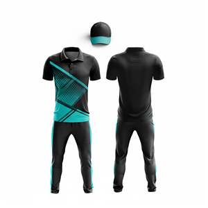Men Women Cricket Uniforms New Design Short Cricket Jerseys Best Quality Best Selling Heat-Transfer 100% Polyester - Product Image 5