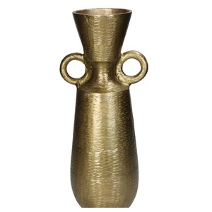 Meilleur design Vase traditionnel vintage en métal 14x17x41 cm Vase de sol de taille moyenne Vase à fleurs décoratif de haute qualité - Product Image 1