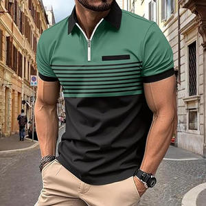 Vêtements de sport en gros 100% polyester streetwear décontracté entraînement à manches courtes hommes Polo t-shirt vêtements de rue - Product Image 4