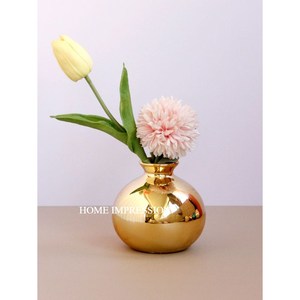 Nouvelle conception en aluminium fabriqué à la main moderne poli Vases à fleurs ensemble 2 tailles différentes élégant décor à la maison Vase de table - Product Image 5