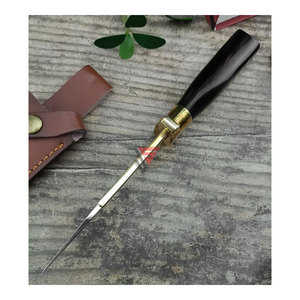 Offre Spéciale couteau de poche de chasse tranchant professionnel fabriqué à partir de lame en acier inoxydable, poignée en laiton, manche en bois - Product Image 3