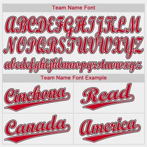 Camiseta de béisbol blanca roja-negra personalizada - Product Image 6