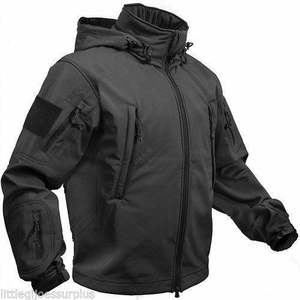 Veste Softshell tactique imperméable d'hiver à capuche pour la randonnée en plein air, doublée en polaire, coupe-vent, fermeture éclair, col montant - Product Image 2