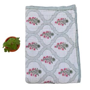 ORGANIC MULMUL COTTON QUILT 100% Pure Made Organic Cotton Quilt Made in India Product Soft and Comfortable. - Product Image 1