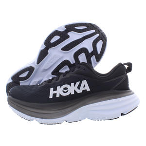 Zapatos HOKA Bondi 8 Anchos para Mujer, Color: Negro/Blanco, 100% Auténticos - Product Image 1