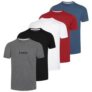 Camisetas lisas personalizadas al por mayor, camisetas de manga corta con cuello redondo para hombre, camisetas personalizadas transpirables para hombre, ropa de verano - Product Image 1