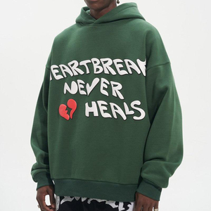 Sweat à capuche personnalisé pour homme 2025, épais, coupe oversize, en molleton mélangé de coton, coupe-vent, écologique, séchage rapide, avec logo, pour l'hiver - Product Image 2