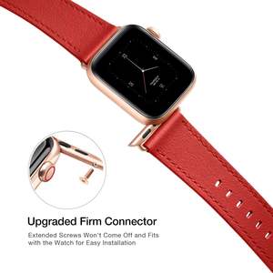 Bracelets en cuir populaires compatibles avec le bracelet <span class=keywords><strong>Apple</strong></span> <span class=keywords><strong>Watch</strong></span> Bracelet en cuir véritable pour femmes hommes IWatch SE Series 10 9 8 <span class=keywords><strong>7</strong></span> 6 5 4 3 2 1 - Product Image 4