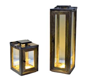 Couleur personnalisée Cadre en bois Lanterne suspendue Forme hexagonale Verre/Acier inoxydable Top Maison Décoration de Noël Zn Création - Product Image 2