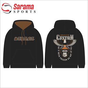 Pull à capuche surdimensionné en polyester uni 3D avec logo personnalisé de haute qualité - Product Image 1