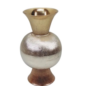 Jarrón de Metal de Diseño Moderno para Decoración del Hogar, Jarrones de Piso de Metal Estándar con Acabado Antiguo, Jarrón de Aluminio para Flores - Product Image 3