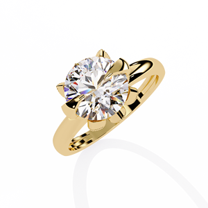 Anillo de Compromiso con Diamante Cultivado en Laboratorio de 3 Quilates con Certificado IGI, Banda de Oro Pétalo, Anillo de Boda de Lujo, Joyería Fina - Product Image 6