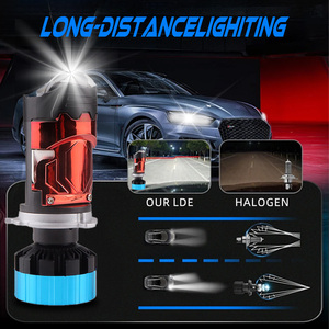 เลนส์ไฟหน้าโปรเจคเตอร์ LED สว่างพิเศษ 5500K มินิ H4 160W 25000LM ไฟรถยนต์ Bi-LED เลนส์หลอดไฟ H4 LED - Product Image 6