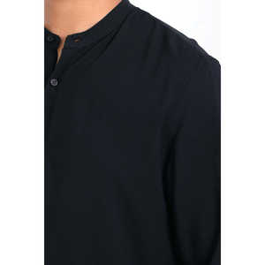 Hawaii chemise hommes décontracté 100% coton Satin T-Shirt col montant Anti-rides manches courtes tailles S à 2XL pour l'automne - Product Image 1