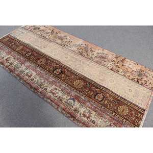 พรมขนาด 3.8x7.9 ฟุต, พรมวินเทจตุรกี, พรมขนสัตว์สีน้ำตาล - Product Image 3