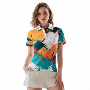 Camiseta Holgada para Mujer, Estampado por Sublimación, Hombros Caídos, Transpirable, Ecológica, Ropa Urbana - Product Image 3