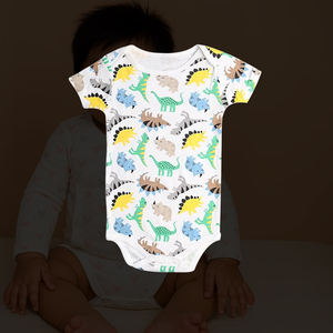 ชุดรอมเปอร์ผ้าฝ้ายสำหรับเด็กทารก/วันซี่ | บอดี้สูทลายทางครึ่งแขน - Product Image 1