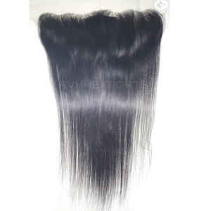 Vente en gros 100% Fermeture en dentelle Frontal vierge brut ondulé 13x6 Cheveux frontaux - Product Image 6