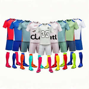 Maillot de football de l'équipe de club de Sublimation à taux d'usine personnalisé pour hommes, séchage rapide, nouveau design de poche, ensemble d'uniformes pour le football 2025 - Product Image 5