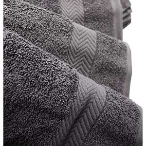 Ensemble de serviettes de bain de luxe en coton de haute qualité, 6 pièces, séchage rapide, tissage jacquard, serviettes de bain, serviettes de visage, couleur unie, logo personnalisable - Product Image 5