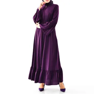 2022 New Latest Design Top Quality Abaya / OEM Services Wholesale Muslim Ladies Abaya In Solid Color