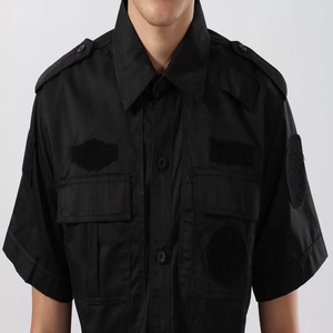 Camisa de Manga Larga de Poliéster Elástico para Guardias de Seguridad con Pantalones Cargo, Uniformes de Trabajo de Verano, MOQ Bajo, Chaquetas de Seguridad con Camuflaje - Product Image 2