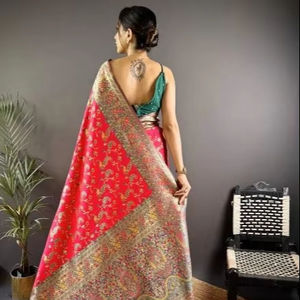 MALHAR MOHINI SEDA PASHMINA SAREE MERCADO AL POR MAYOR TENDENCIAS - Product Image 4