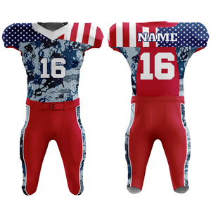 Uniforme de fútbol americano Premium personalizado, 100% poliéster, alta calidad, estampado por transferencia de calor, transpirable, fútbol americano - Product Image 4