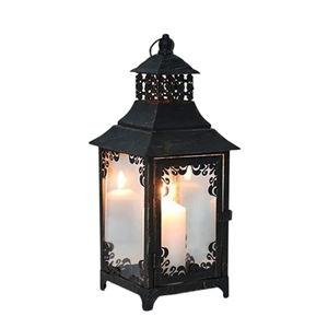 Venta caliente gran plata estilo marroquí hierro Metal linterna portavelas tarros para decoración del hogar Navidad bodas todos los eventos - Product Image 4