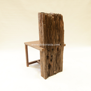 Chaise de salle à manger en bois de style rustique vintage - Couleur personnalisable écologique pour la maison, le bar et l'appartement - Product Image 5